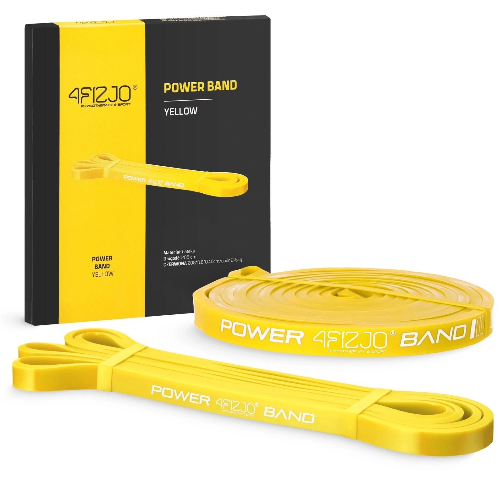 Еспандер-петля 4FIZJO Power Band 8 мм 2-5 кг резина для фітнесу Yellow
