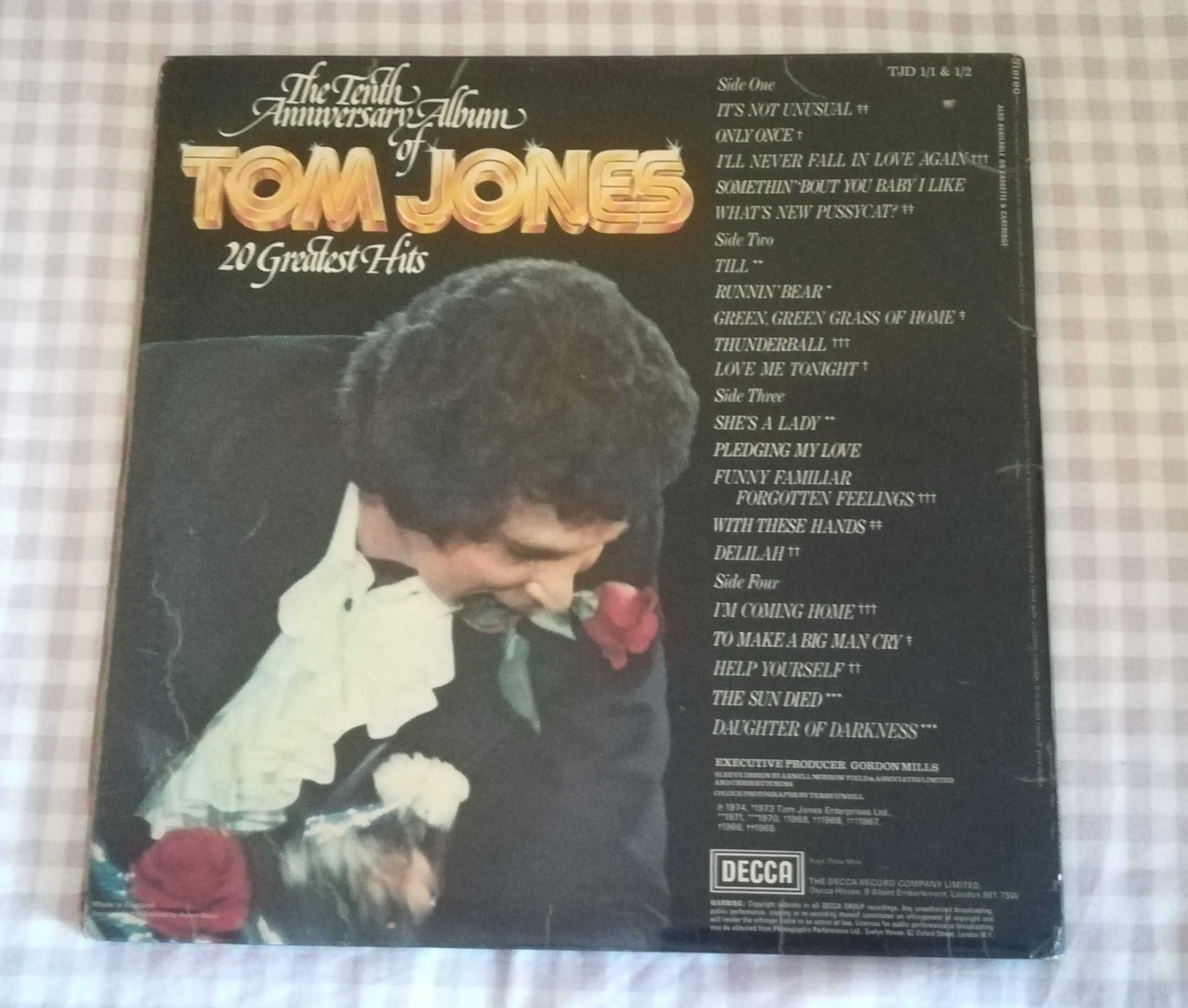disco vinil TOM JONES anniversary album 20 greatest hits