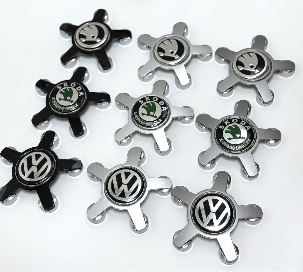 Ковпачки в диски краби зірки VW Skoda колпачки Шкода Вольцваген