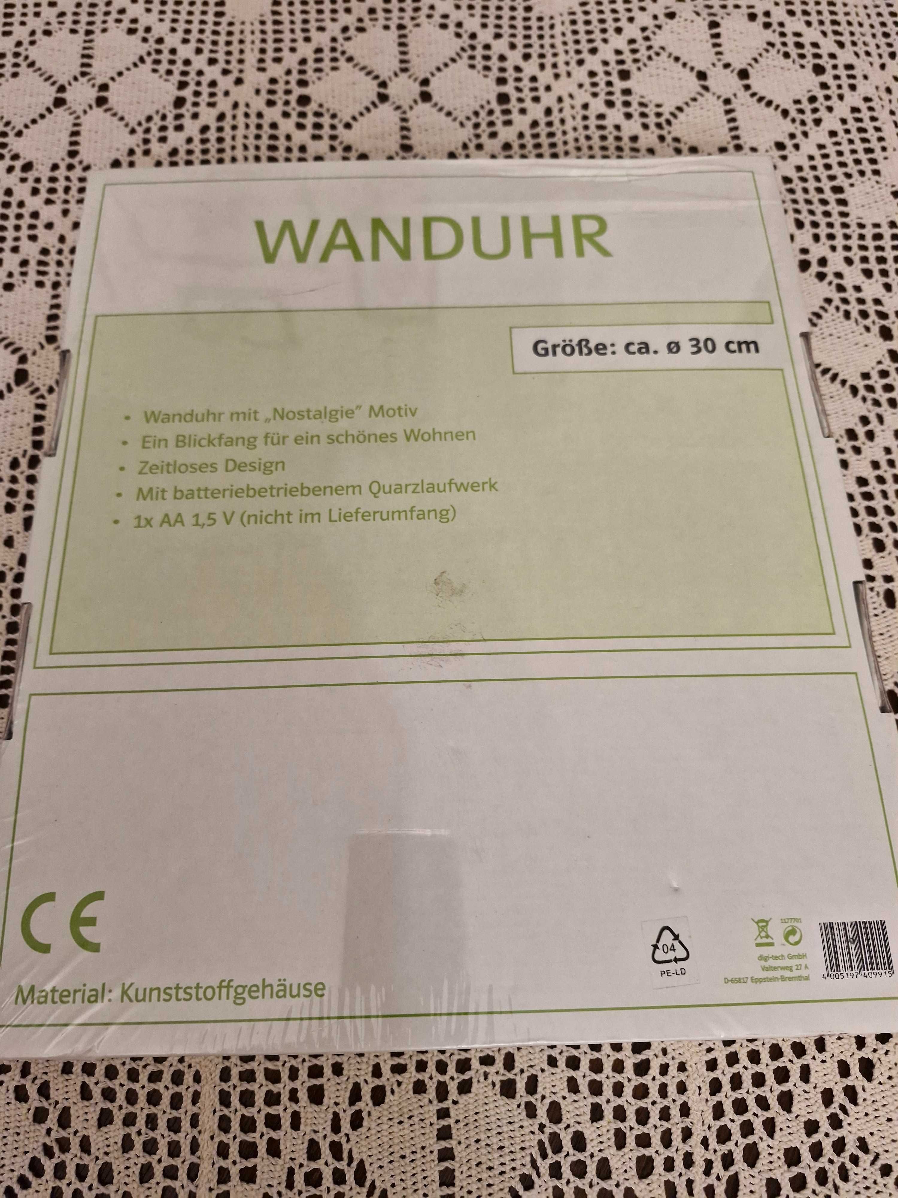 Zegar na ścianę, nieużywany