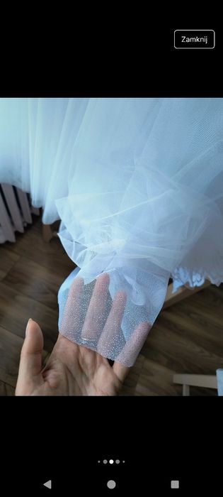 Suknia ślubna księżniczka brokat