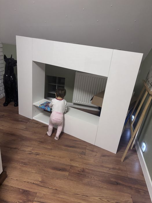 Szafka rtv wiszaca bialy polysk