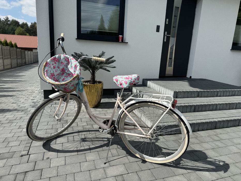 Rower miejski damka z koszem