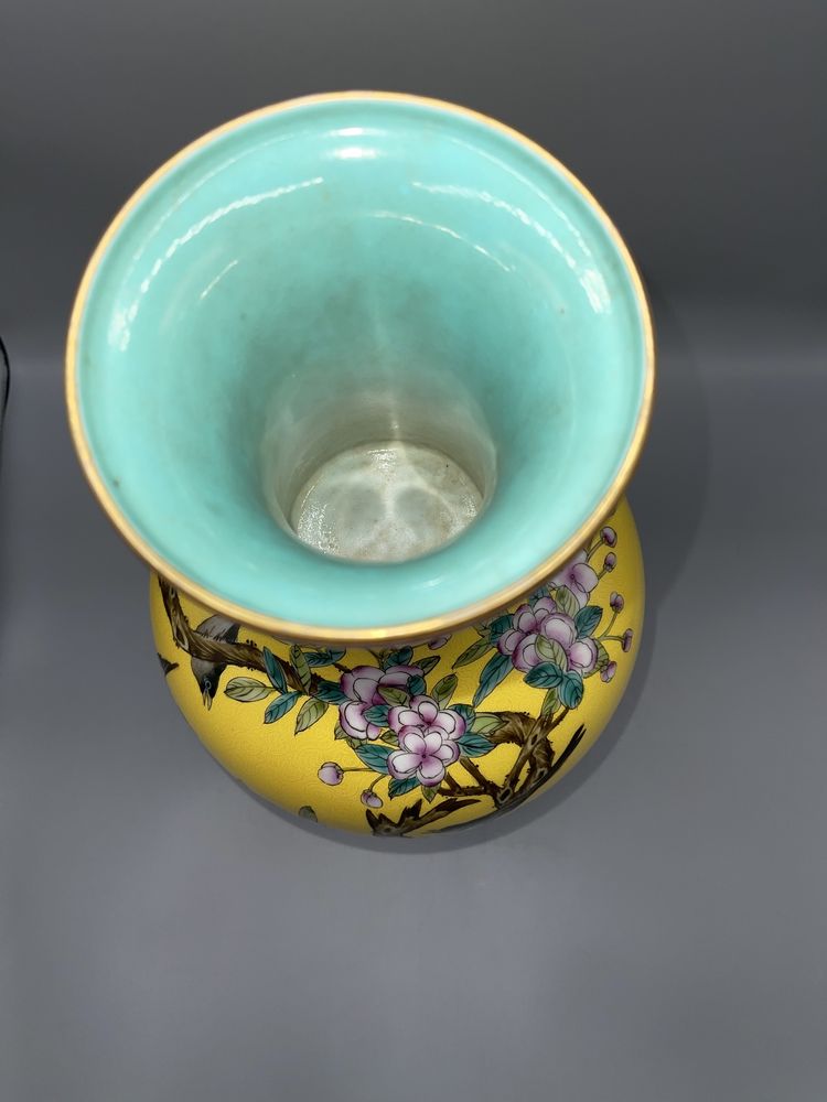 Jarra Sgraffiato em porcelana Chinesa 42cm