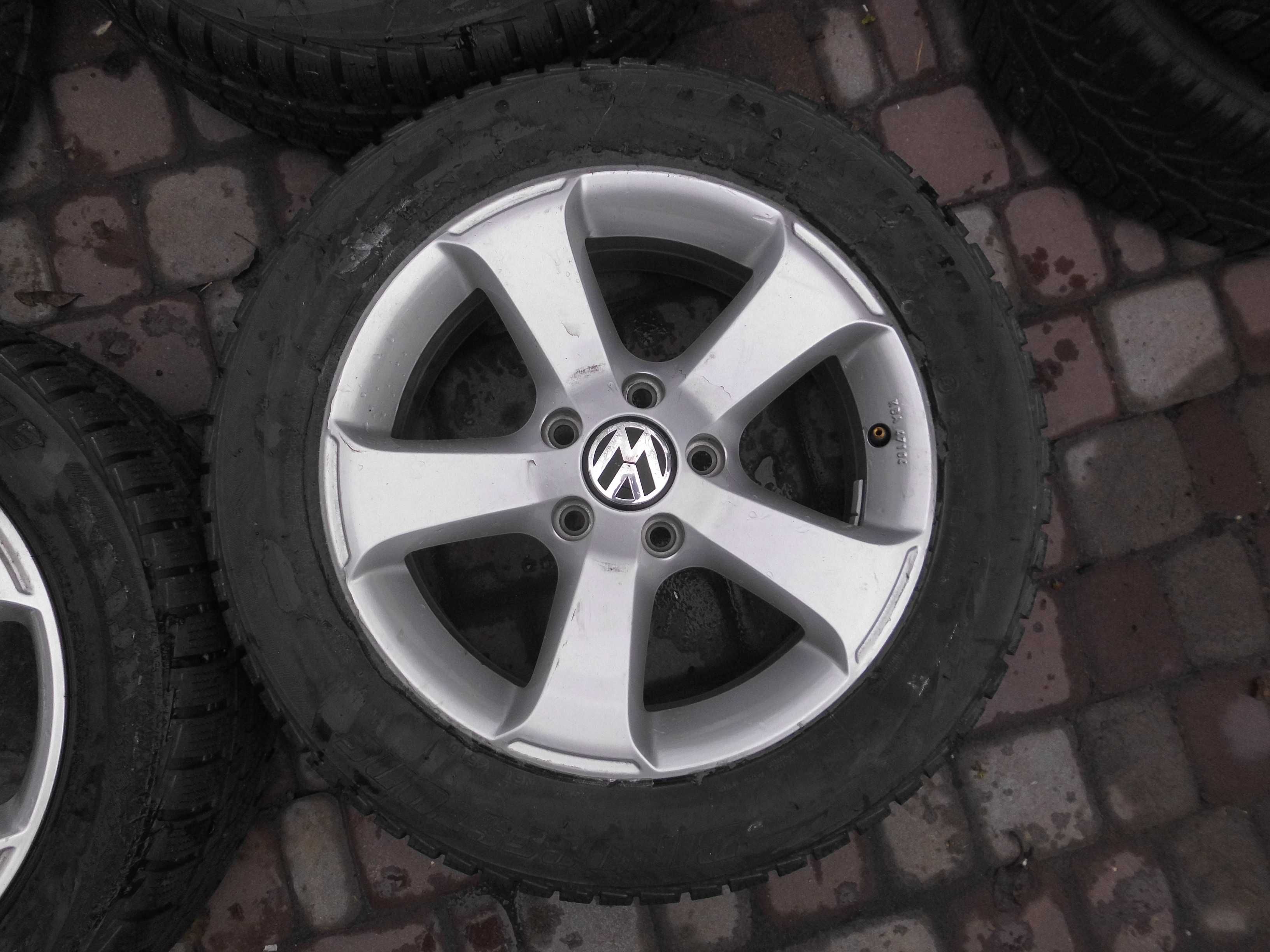 Колеса в сборе R16 5x100 оригинальные VW 205/55 Bridgestone 8 mm