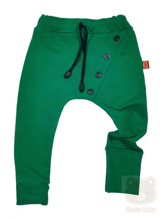 Spodnie zielone z guziczkami