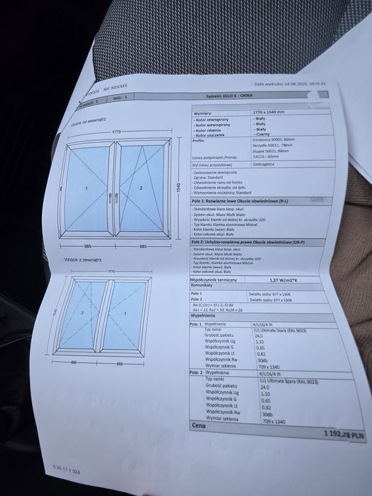 1670x1520 Okna nowe pięcio komorowe Drutex dwuszybowe