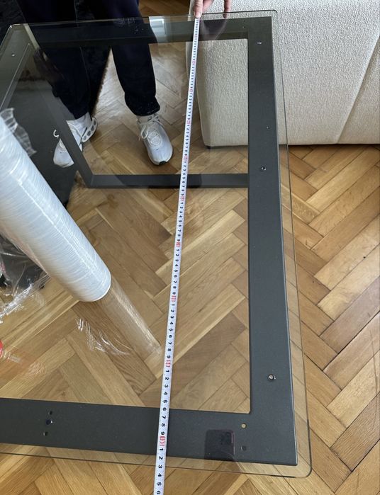 Szklany stolik kawowy / czarny stolik stół ze szkła