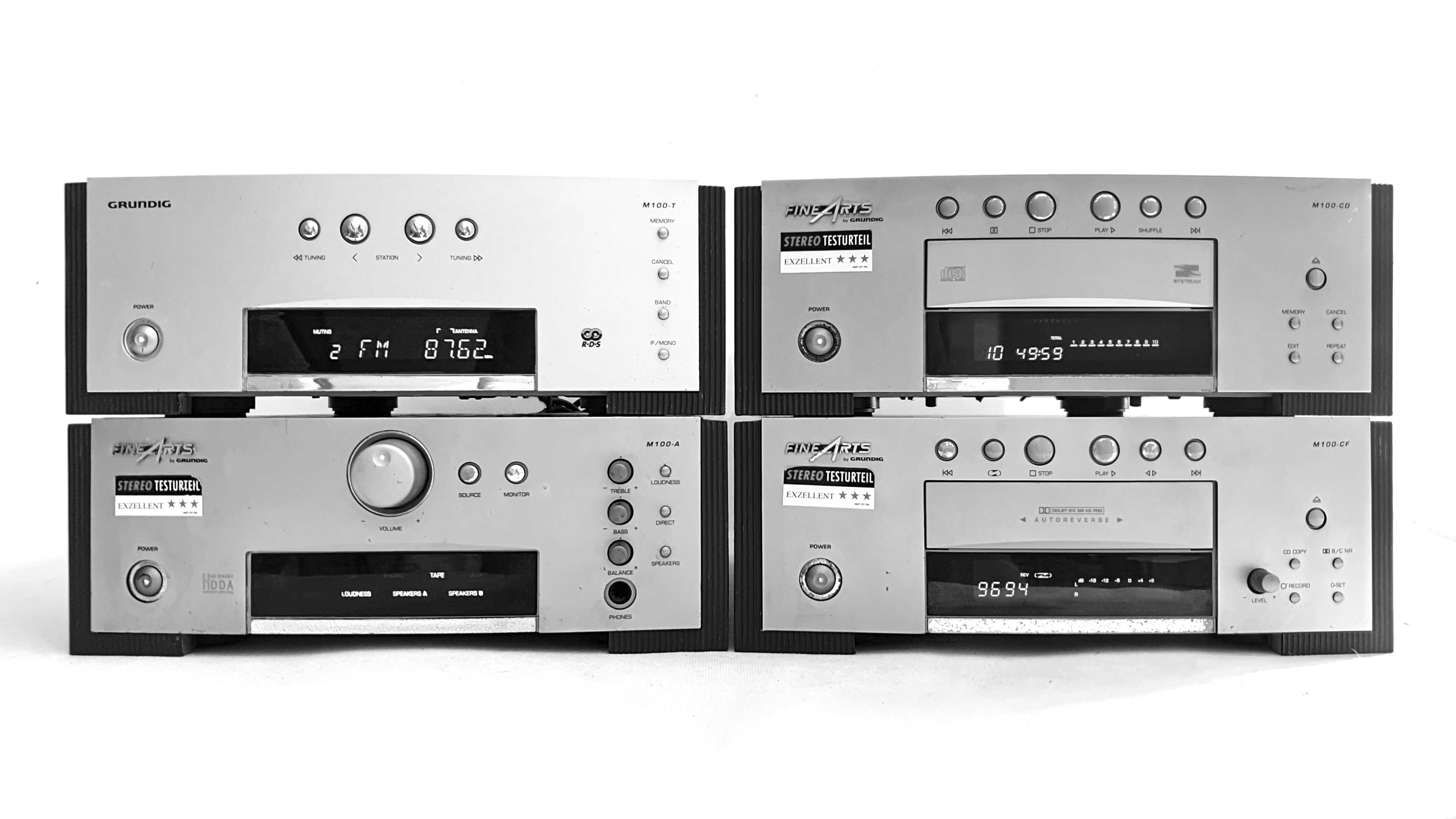 Grundig Fine Arts M100 Ładna Wieża Zestaw Vintage Retro HiFi Stereo