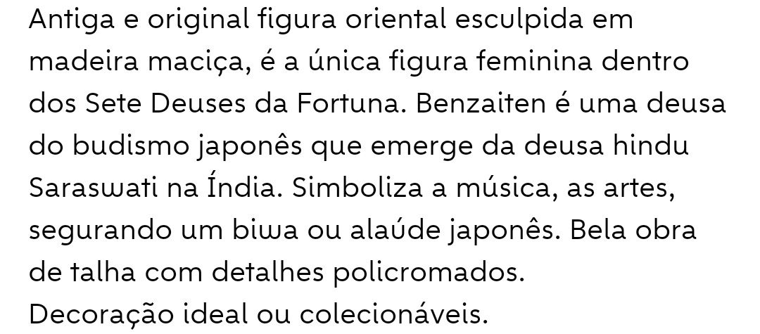 Benzaiten Deusa Japonesa Oriental da Fortuna e da Sorte