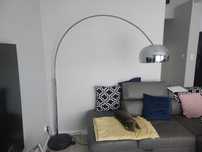 Lampa chrom SOHO podłogowa z marmurową podstawą
