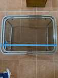 Mesa de vidro em boas conduções