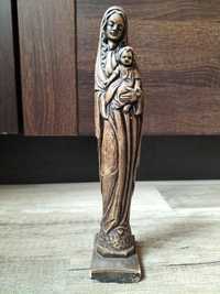 Maryja z Dzieciątkiem stara figurka gipsowa sygnatura