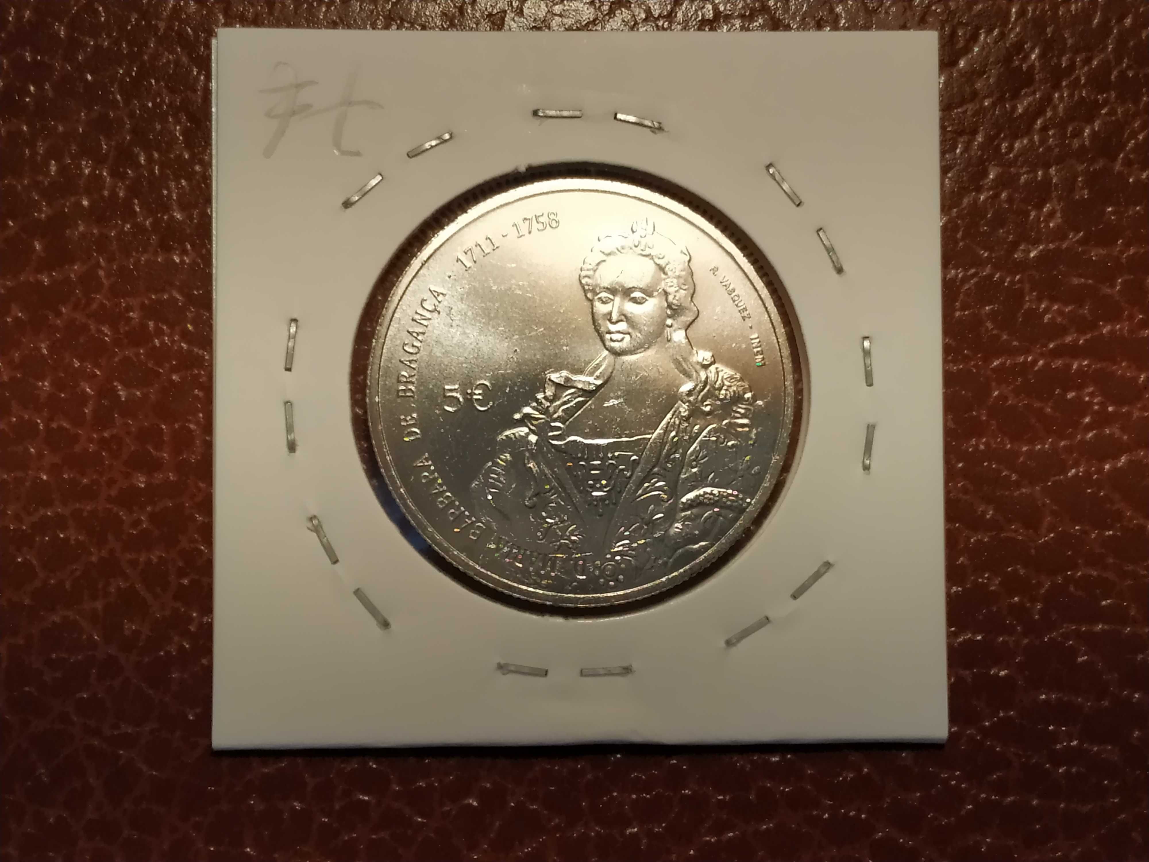 Portugal moeda de 5 euro de 2017 Maria Bárbara Bragança (cada)