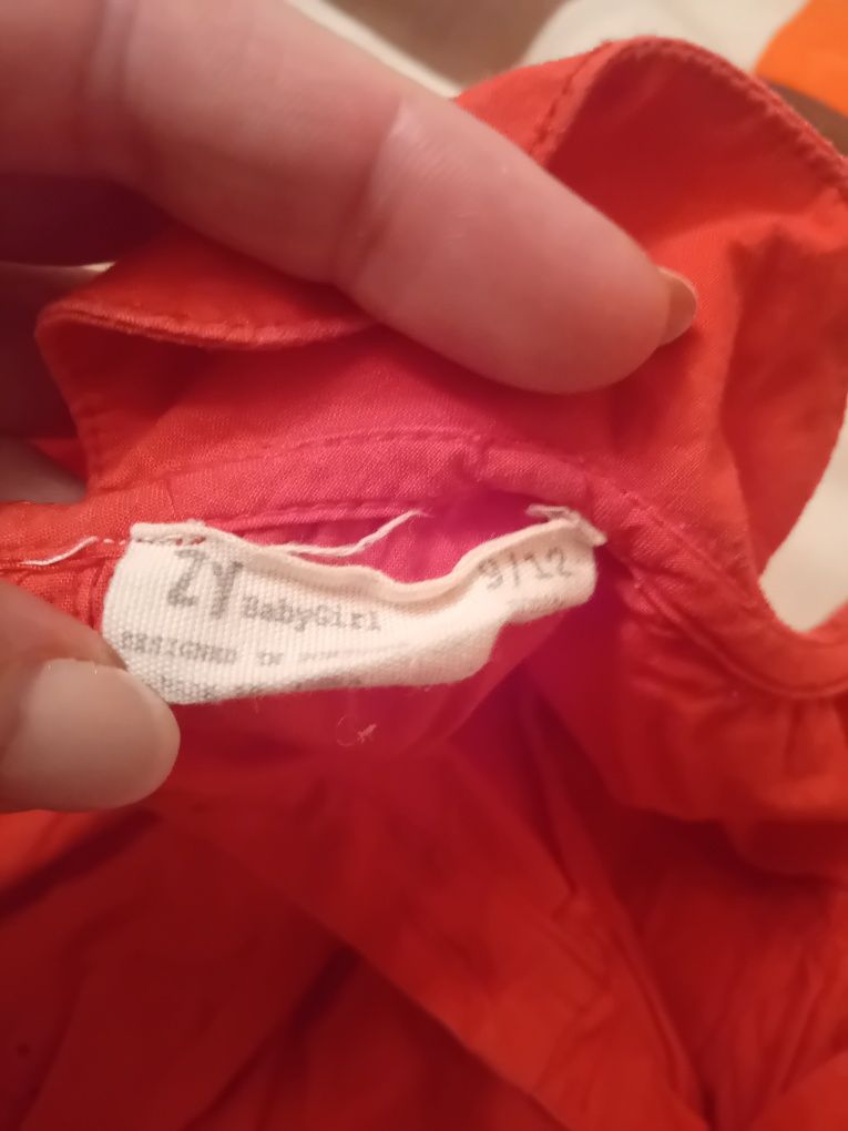 Peças do lidil, 1 calças de menina usado, camisa vermelha de menina us