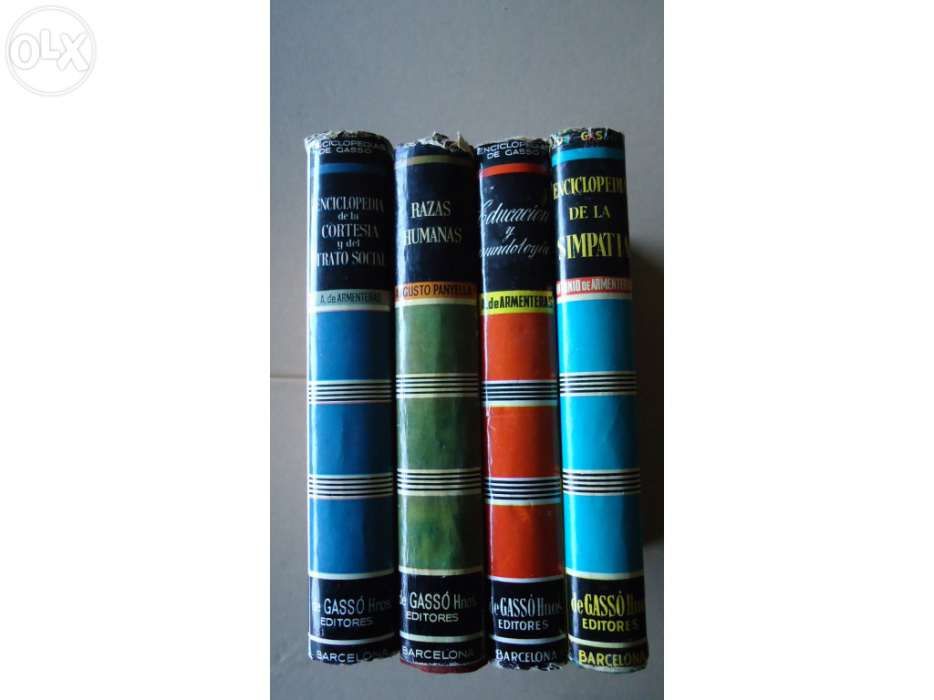 4 Livros da Enciclopédia de Gasso 1962
