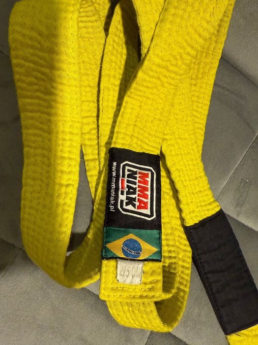 Pas do bjj żółty MMANIAK