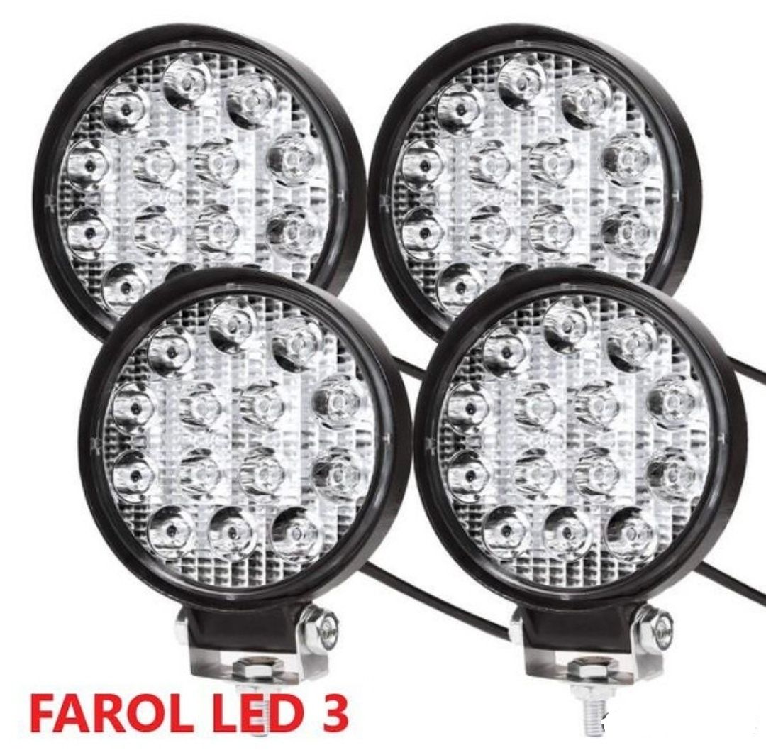 Faróis Led Carro, Moto, Trator, Camião, Off-road