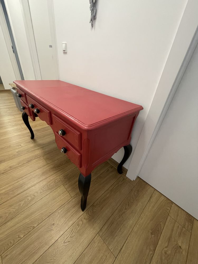 Konsola 5 szuflad drweniana.