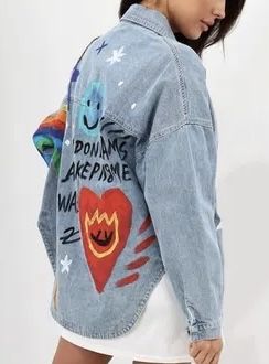 Miss City Official kurtka jeansowa Tęcza one size New %%%