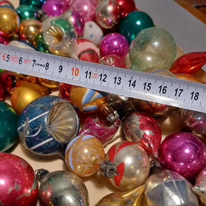 Mix bombek małych 125szt szklane prl