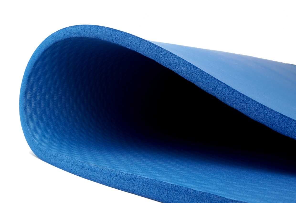 Nowa MATA DO ĆWICZEŃ Gruba Fitness Jogi Yoga 1,5 cm Niebieska