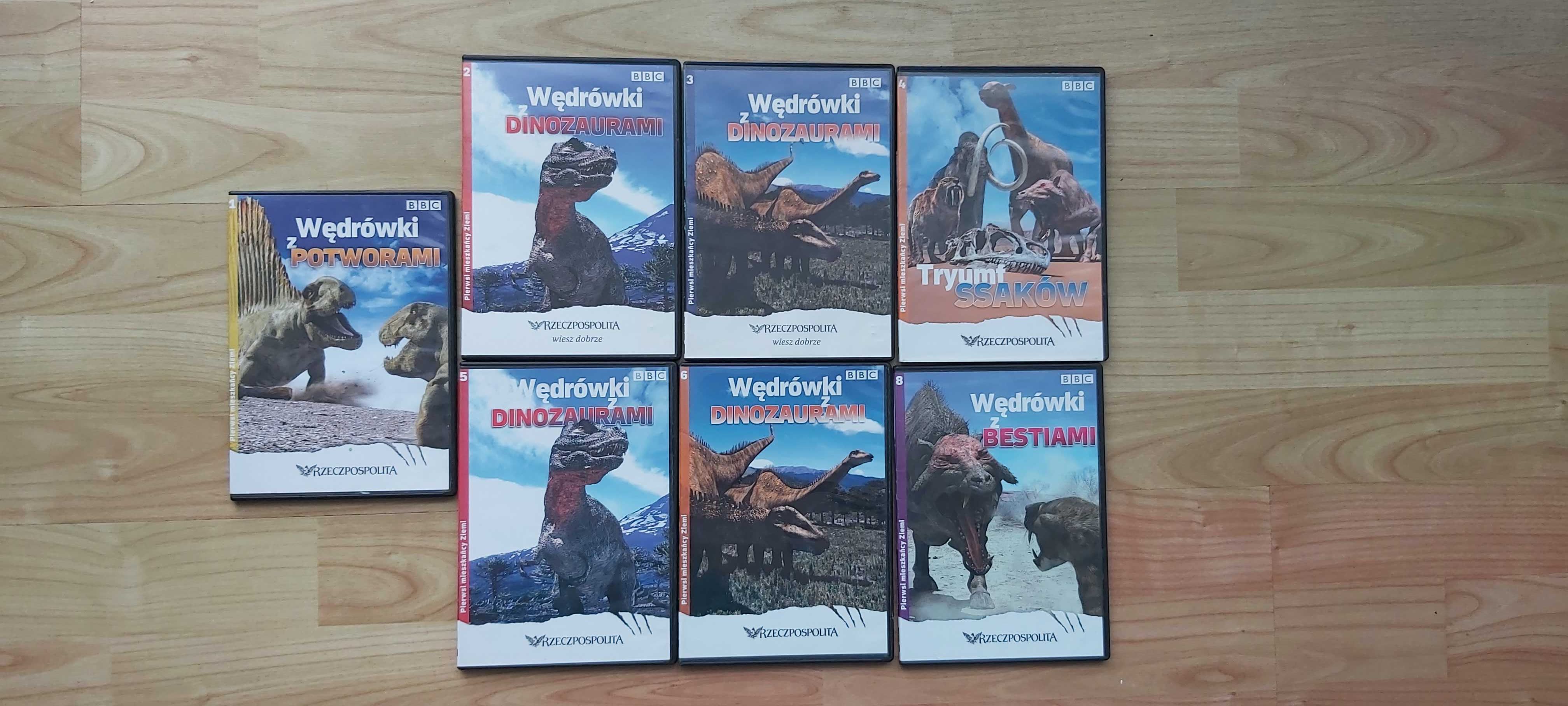 Pierwsi mieszkańcy ziemi 7 płyt Wędrówki z potworami, dinozaurami