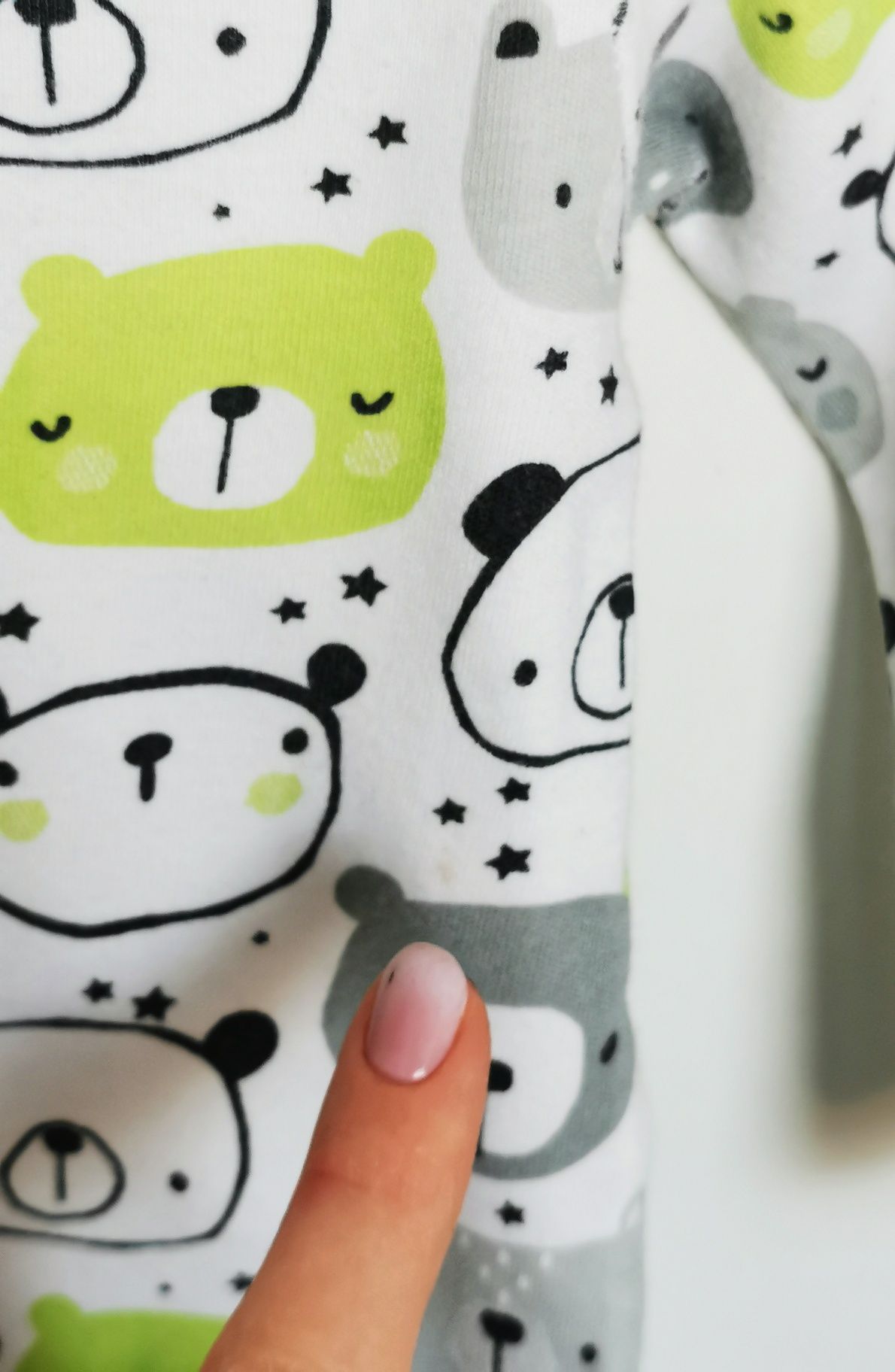 Body w misie, pandy, gwiazdki, C&A, H&M, baby club, 74, uniseks, 2 szt