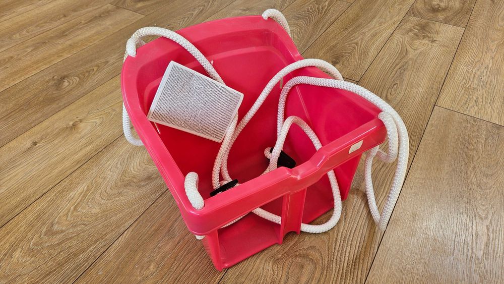 Huśtawka kubełkowa BEZPIECZNA RÓŻOWA - NOWA