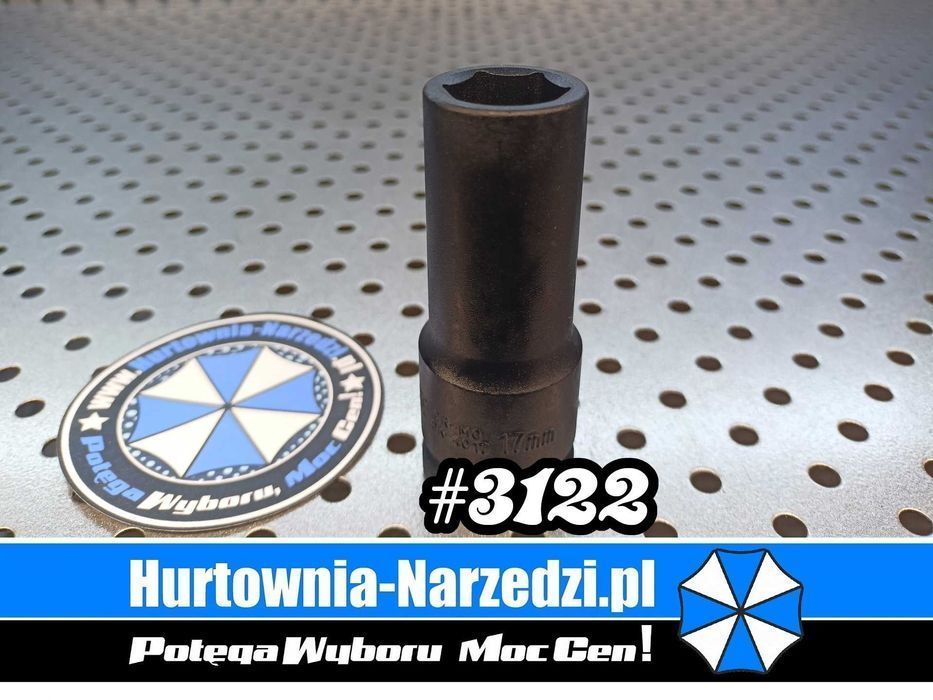 Nasadka 17mm Nasadka udarowa długa 17mm 1/2'' klucz nasadowy 17mm