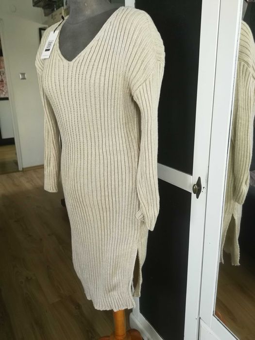 Tunika sukienka dzianina paski