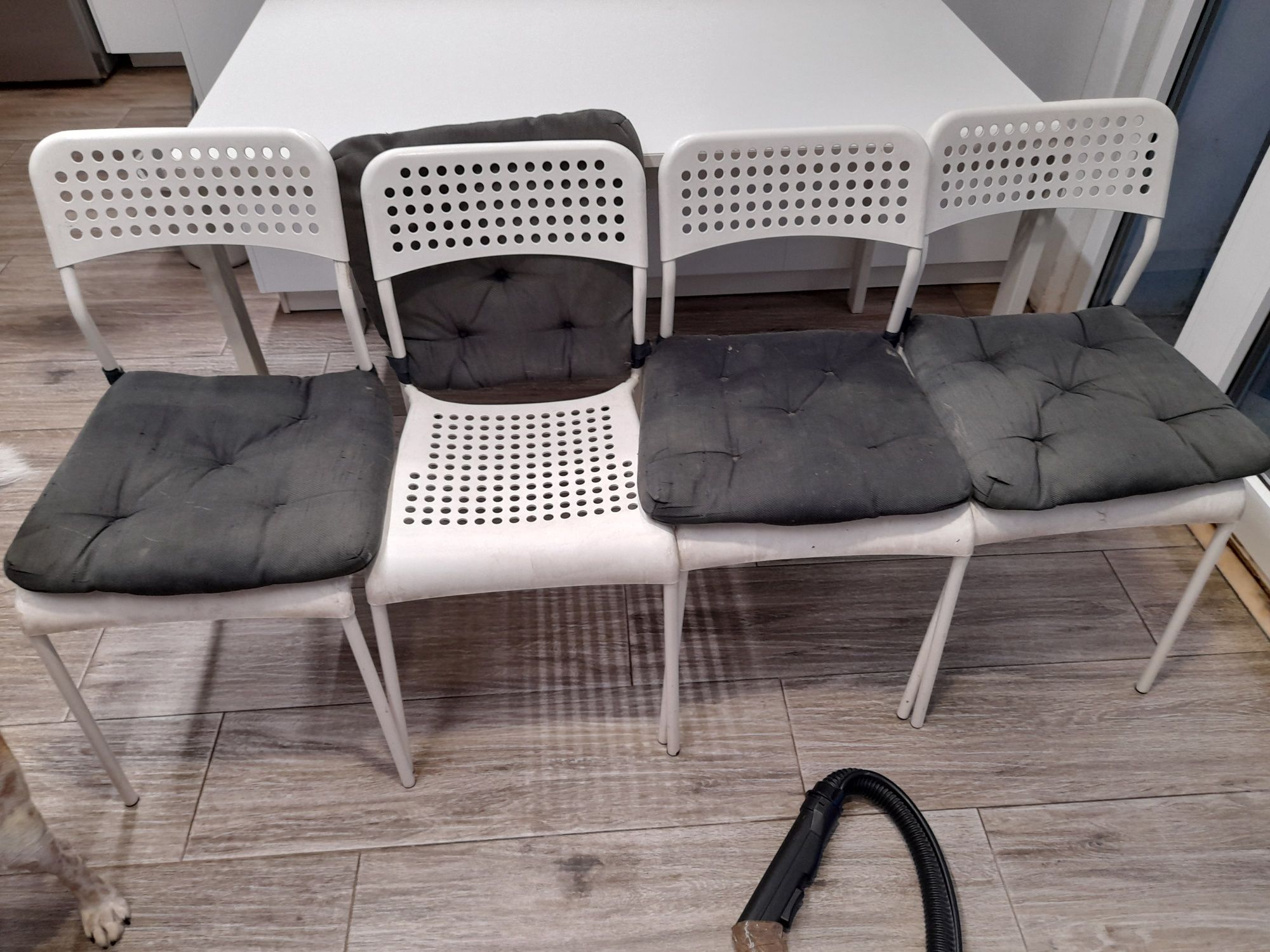 Ikea Mesa e 4 cadeiras, Branco, SANDSBERG / ADDE