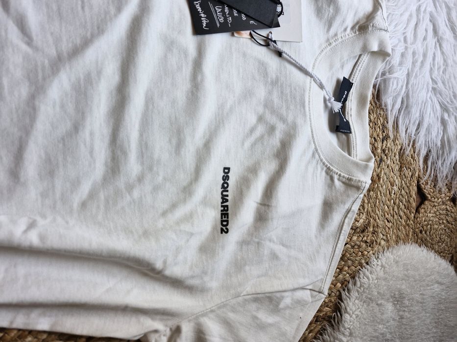 Super koszulka tshirt bawełniany gruba solidna Unisex s m metki  DSQ2