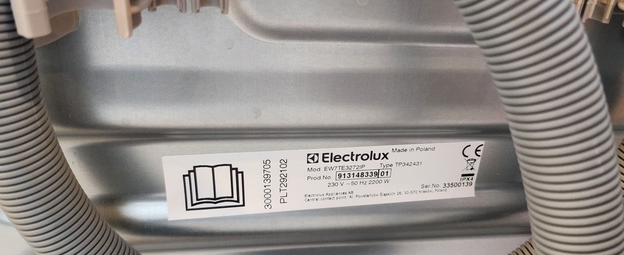 JANKI, ul. WSPÓLNA 6 Pralka Electrolux EW7TE3272IP