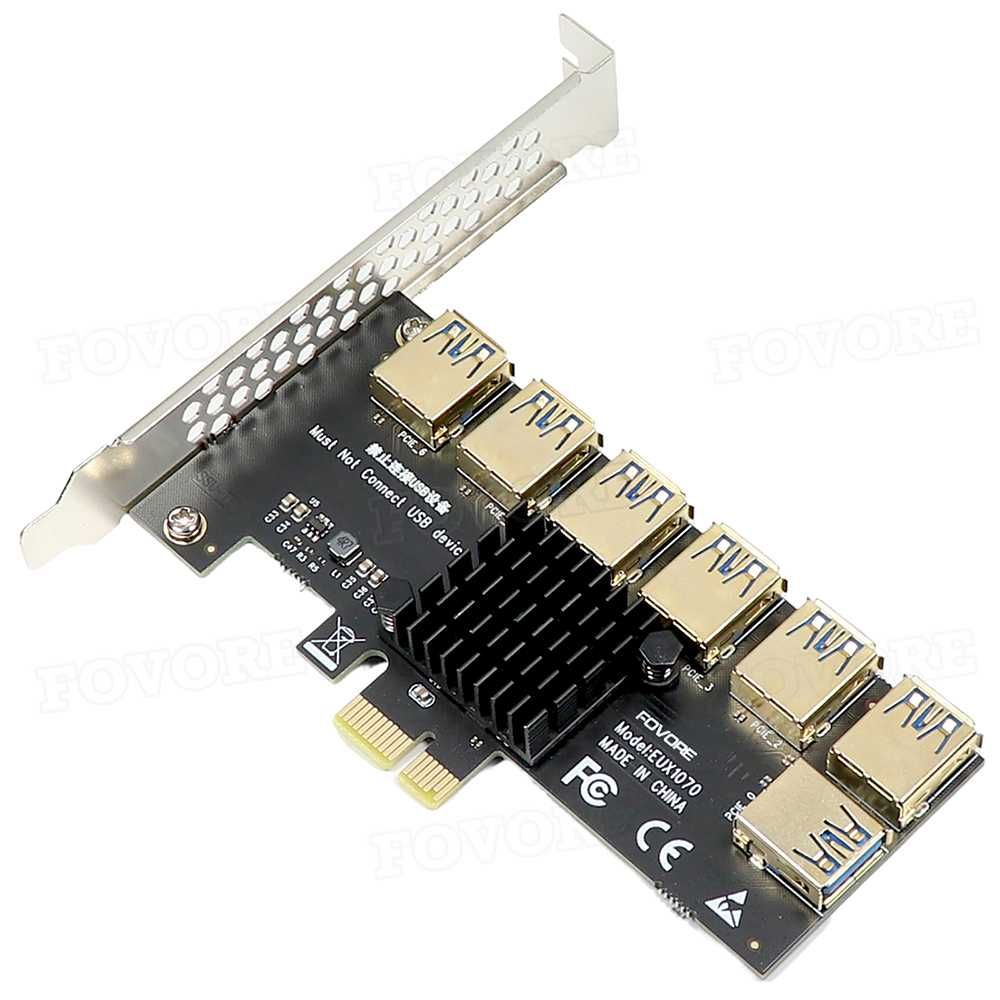 Multiplicador/Extensor Riser Pcie 1 a 7 Pci Express x16 USB