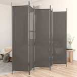 Vidaxl Parawan 5-Panelowy, Antracytowy,250X220 Cm, Tkanina