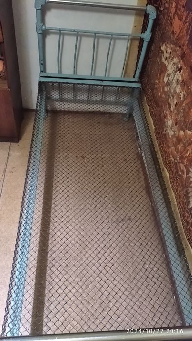 Ліжко панцирне залізне односпальне
