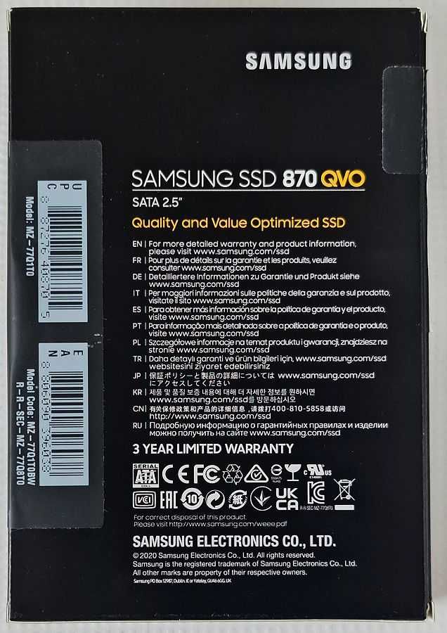 Dysk SSD Samsung 870 QVO 1 TB 2,5" SATA III