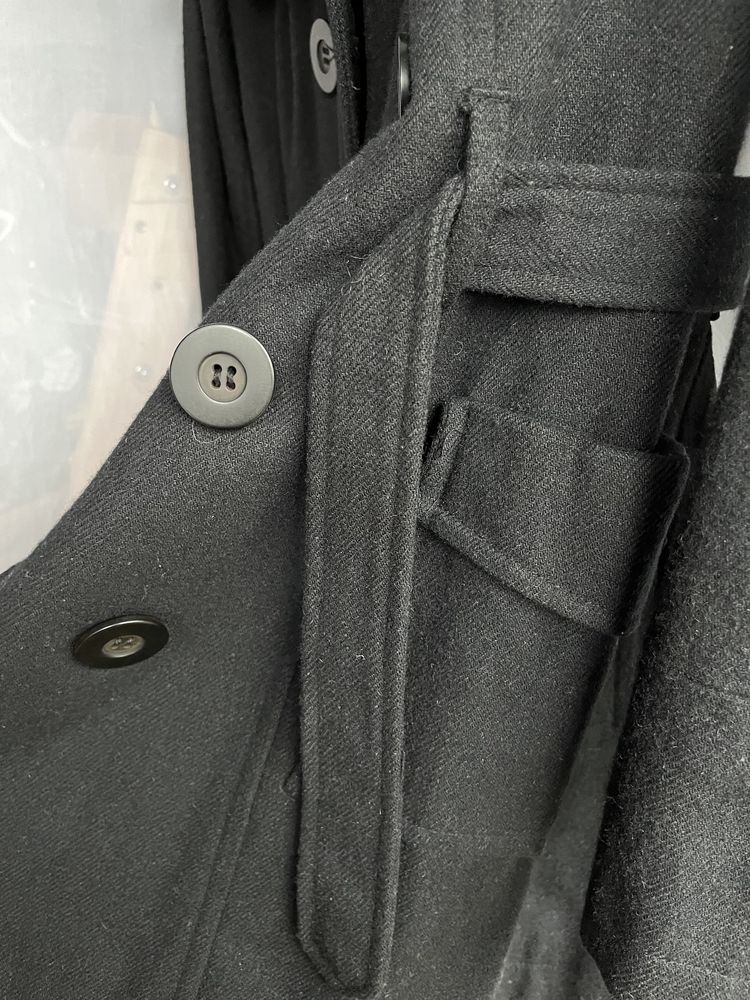 Płaszczyk wełniany czarny Vero Moda S 50% wełna 50% wiskoza