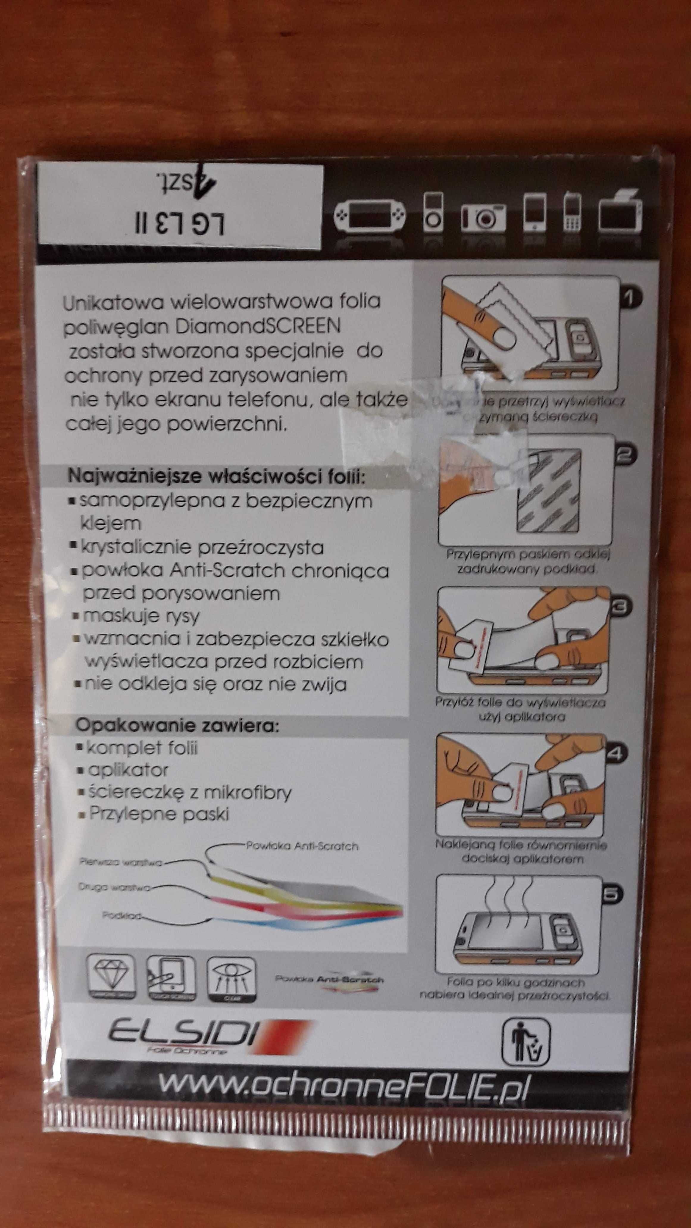 Folia ochronna na smartfon LG L3 ||