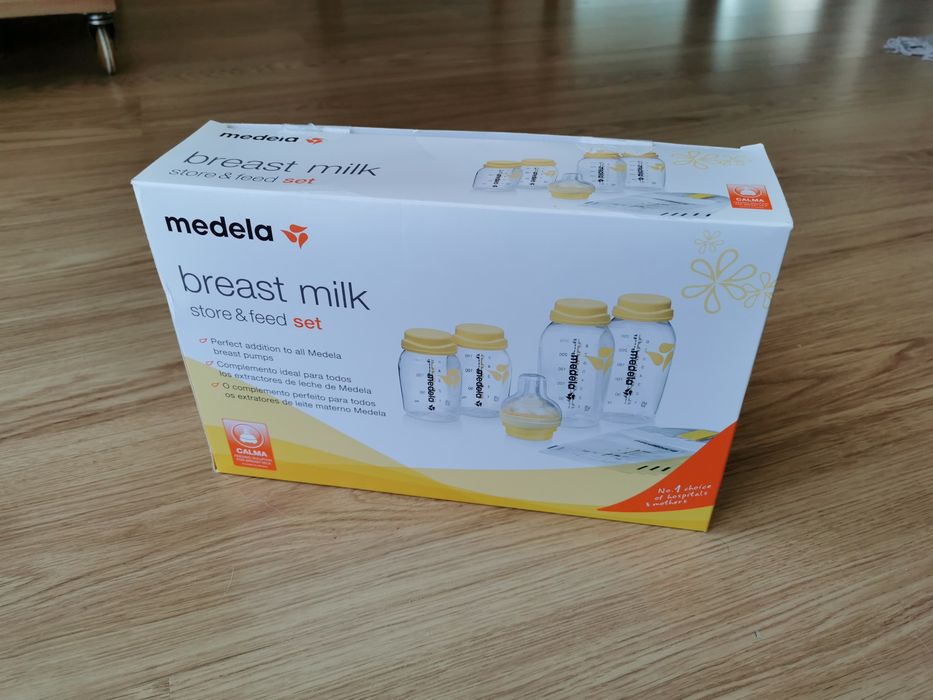 Bomba de amamentação Medela Swing + kit armazenamento