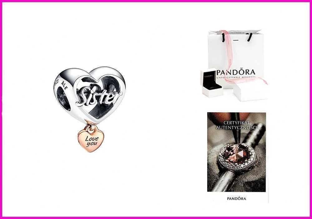 Charms Pandora Moments Serce „Kocham Cię Siostro” 782244C00