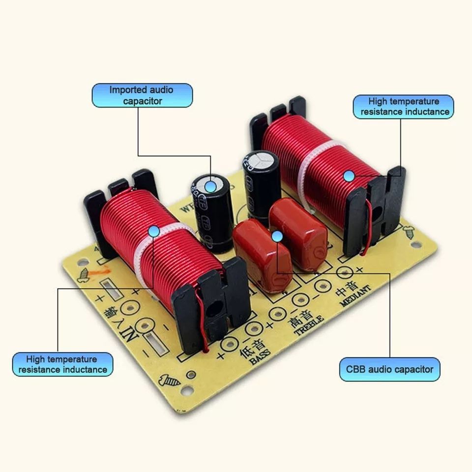 Кроссовер 3-х полосный. Фильтр частотный, 150 W. Акустический . Аудио