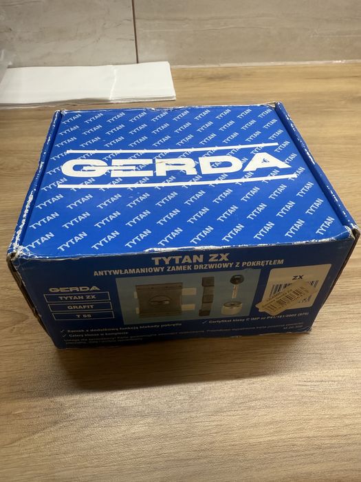 NOWY Zamek antywłamaniowy GERDA Tytan ZX T55 Grafit