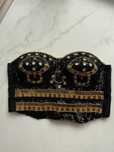 Gorset cekiny retro vintage gatsby party gold
