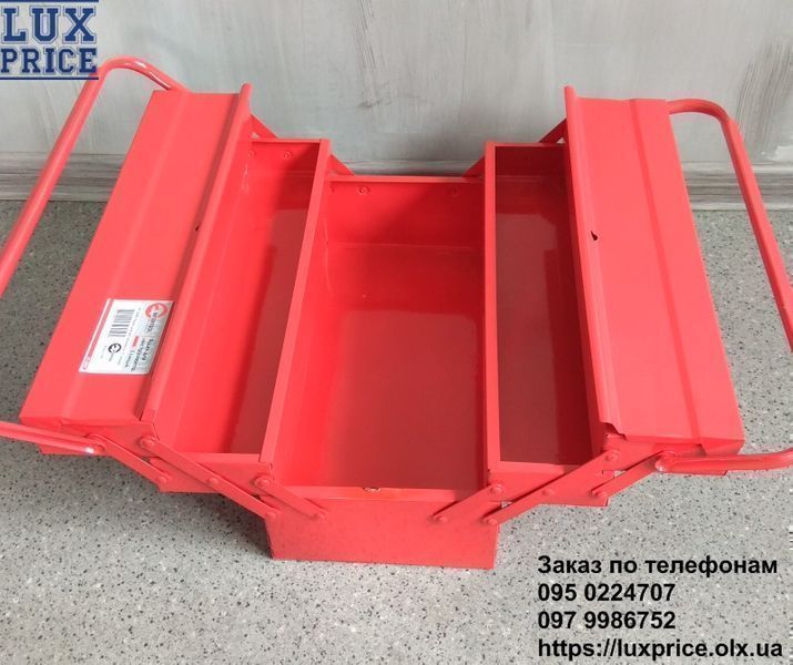 Ящик для инструментов металлический 450 мм, 5 секций INTERTOOL HT-5045