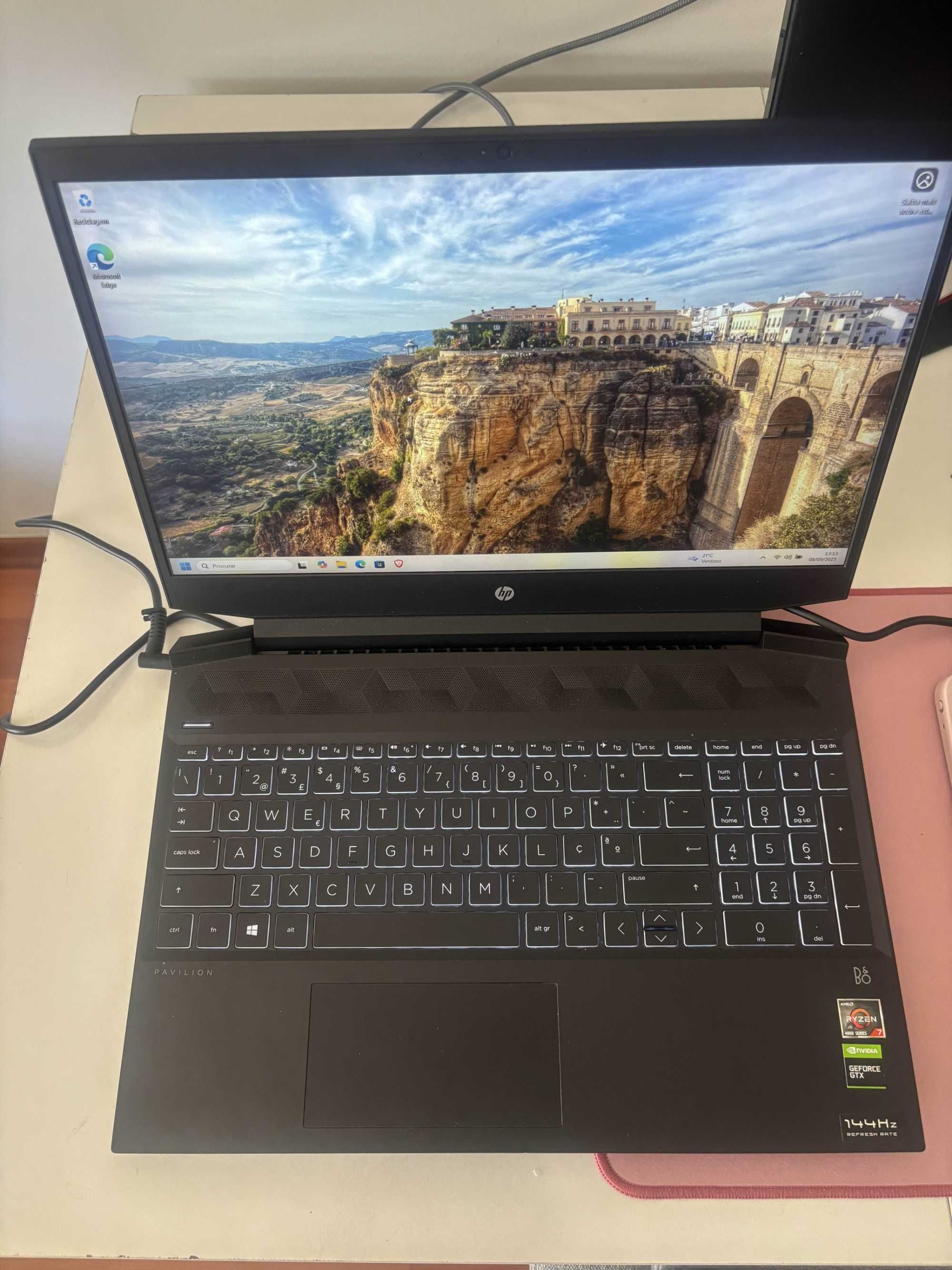 Portátil HP Gaming | GTX 1650 /RYZEN 7 4800H / 8GB RAM / 500GB MEMÓRIA