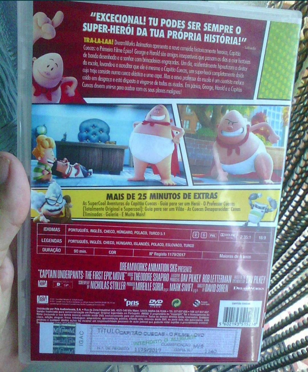 DVD o capitão cuecas