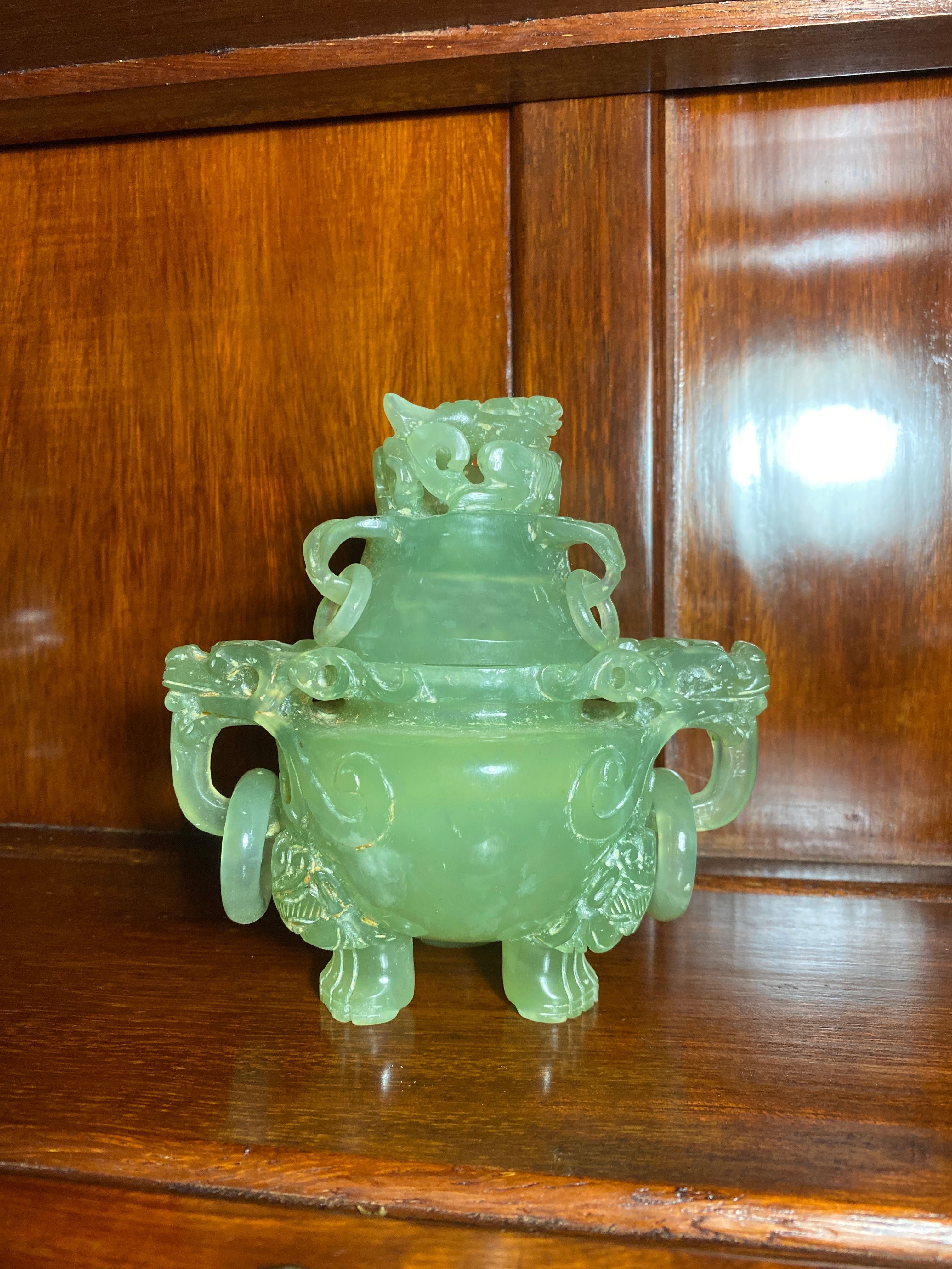Perfumador Jade Imperial Séc XIX 14 cm