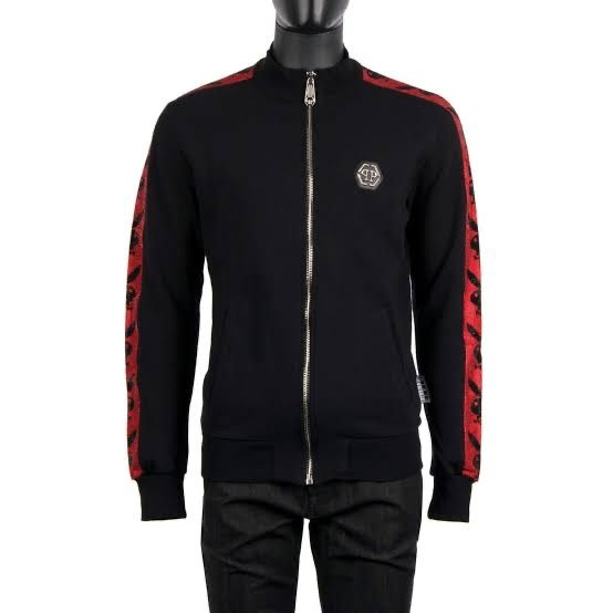 Костюм PHILIPP PLEIN x PLAYBOY Crystals Logo Track Jacket Black Red